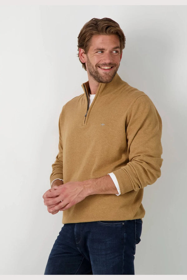 Camel Half Zip - EsquireFormalWear