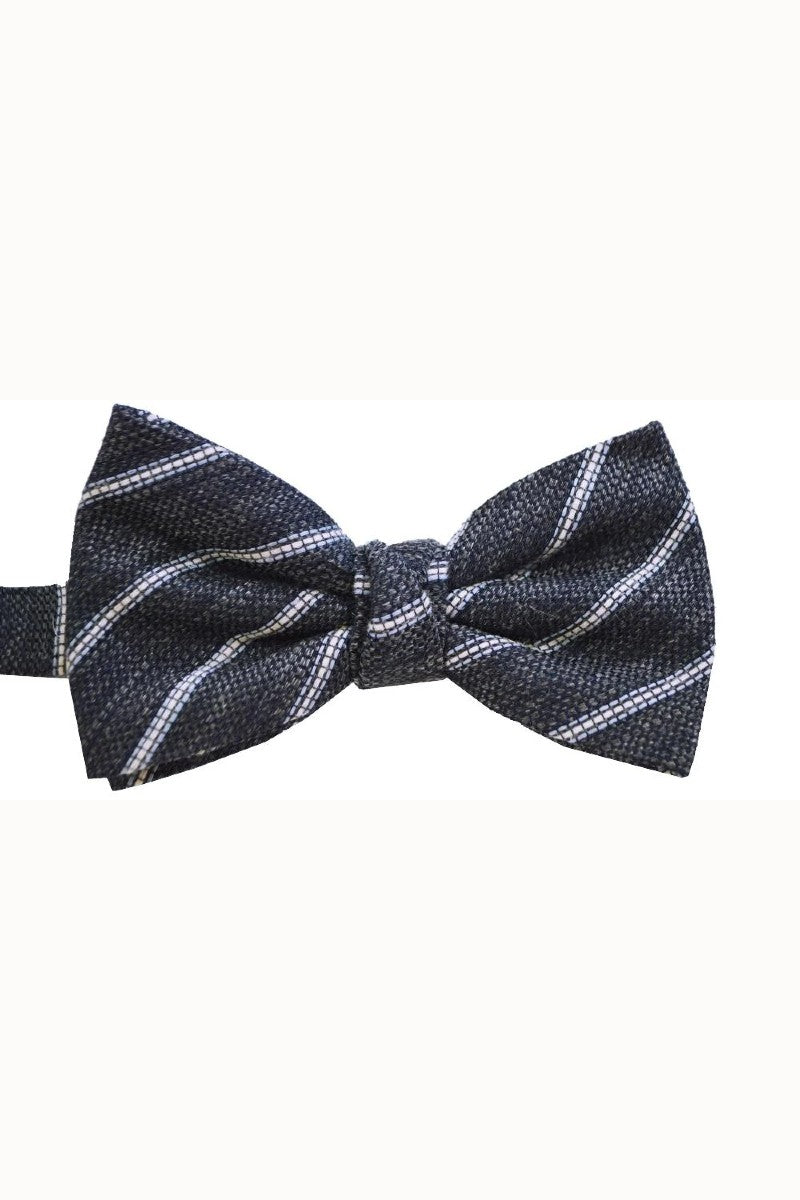Navy Tweed Bow Tie