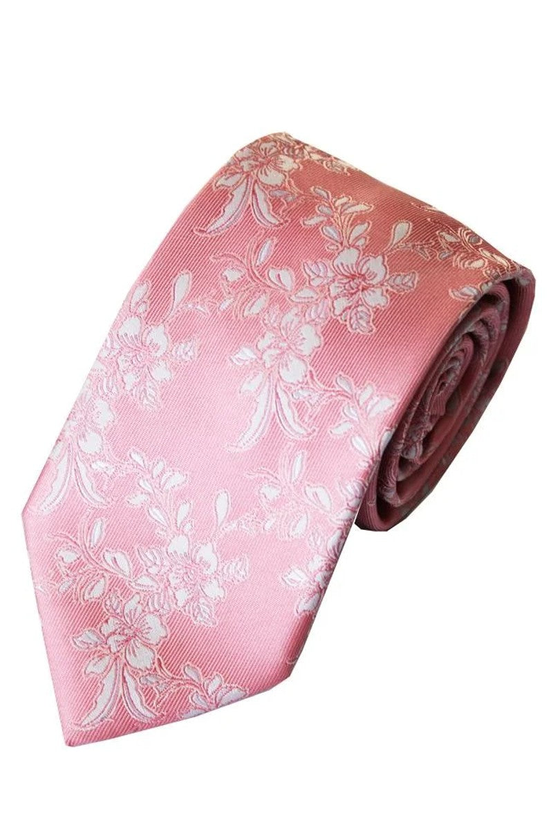 Pink Tropical Print Tie