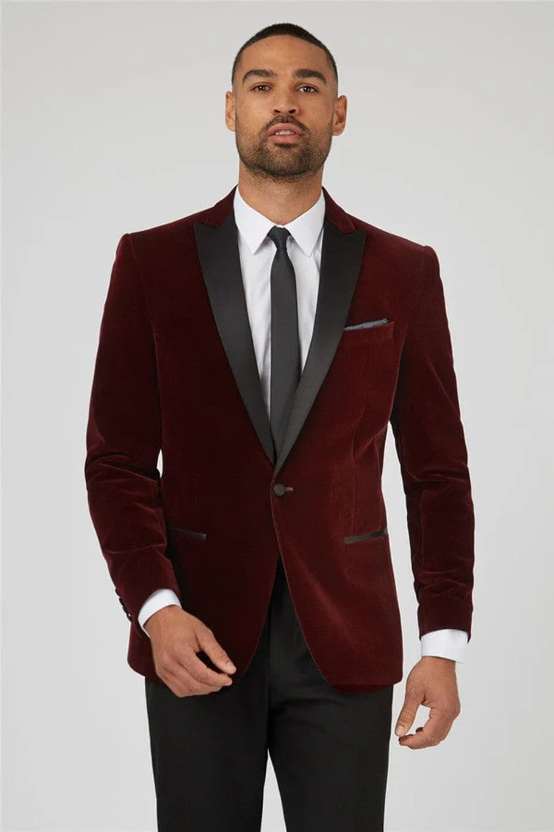 Antique Rogue Plum Velvet Blazer