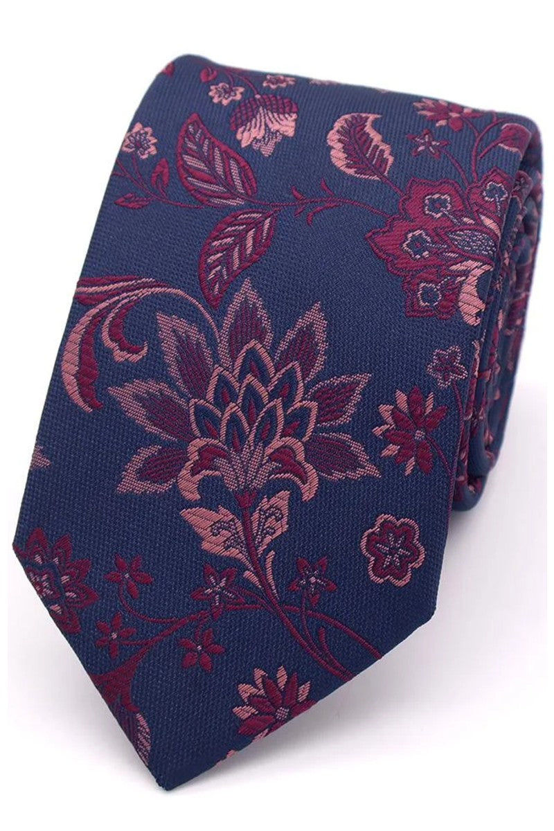 Mix-and-Match Large Floral Tie - Wine