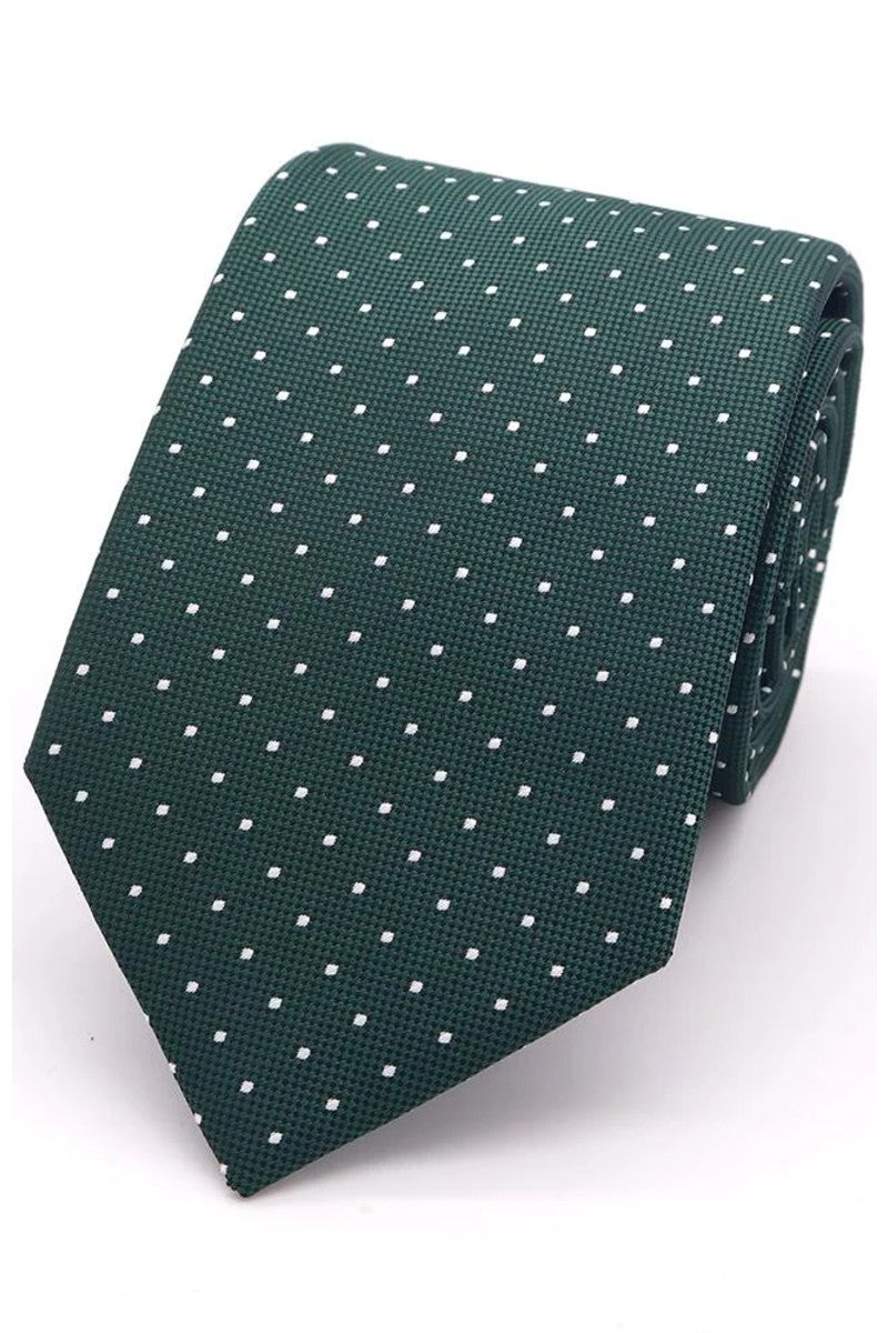 Mix-and-Match Polka Dot Tie - Bottle Green