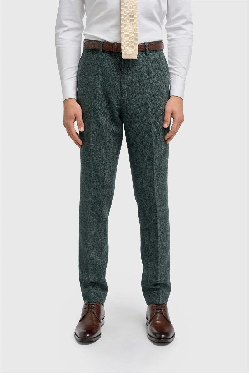 Thomas Lush Olive Tweed Trouser