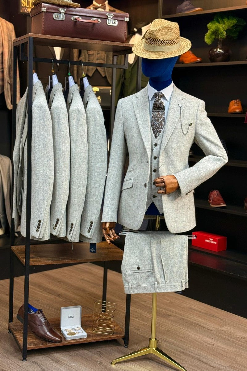 Thomas Pearl Grey 3 Piece Suit