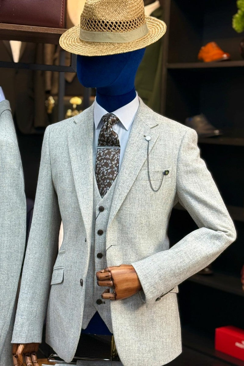 Thomas Pearl Grey 3 Piece Suit