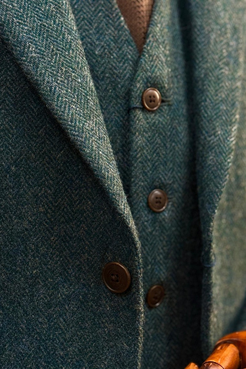Thomas Lush Olive 3 Piece Suit