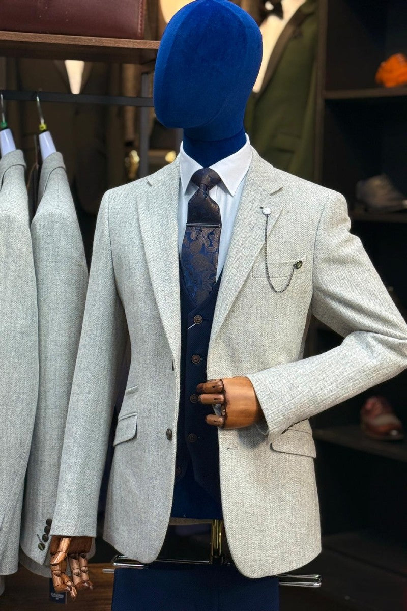 Thomas Pearl Blazer With Charlton Navy Waistcoat & Trousers