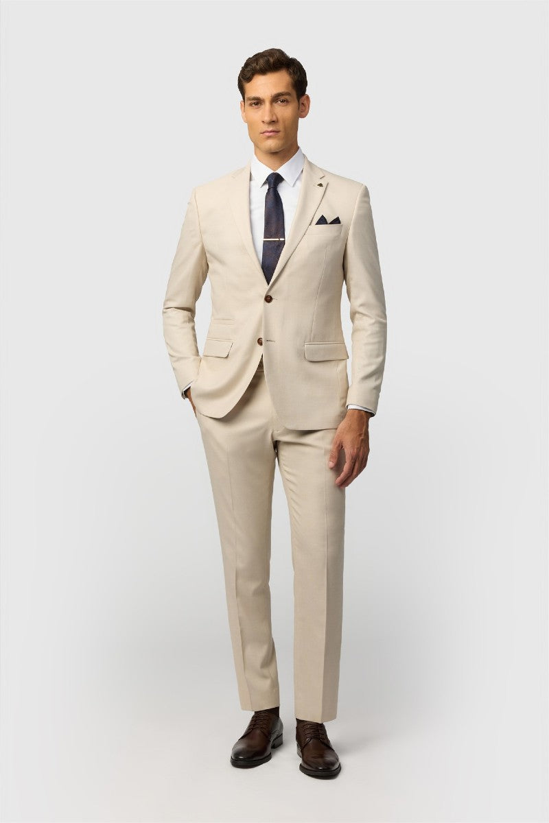Antique Rogue Slim Fit Blake Ecru Texture Jacket