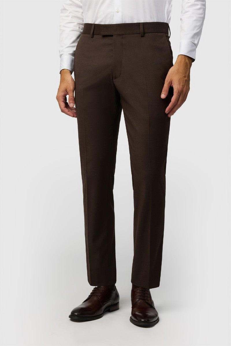 Antique Rogue Slim Fit Harley Chocolate Flannel Trouser