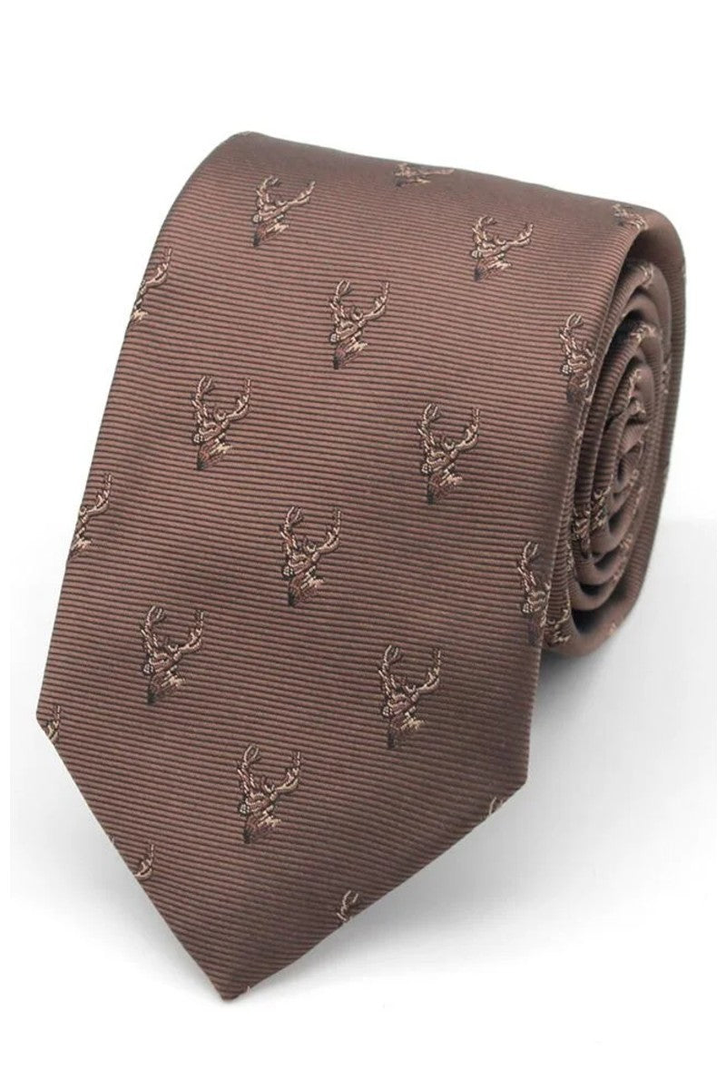 Mix-and-Match Stags Head Tie - Bark