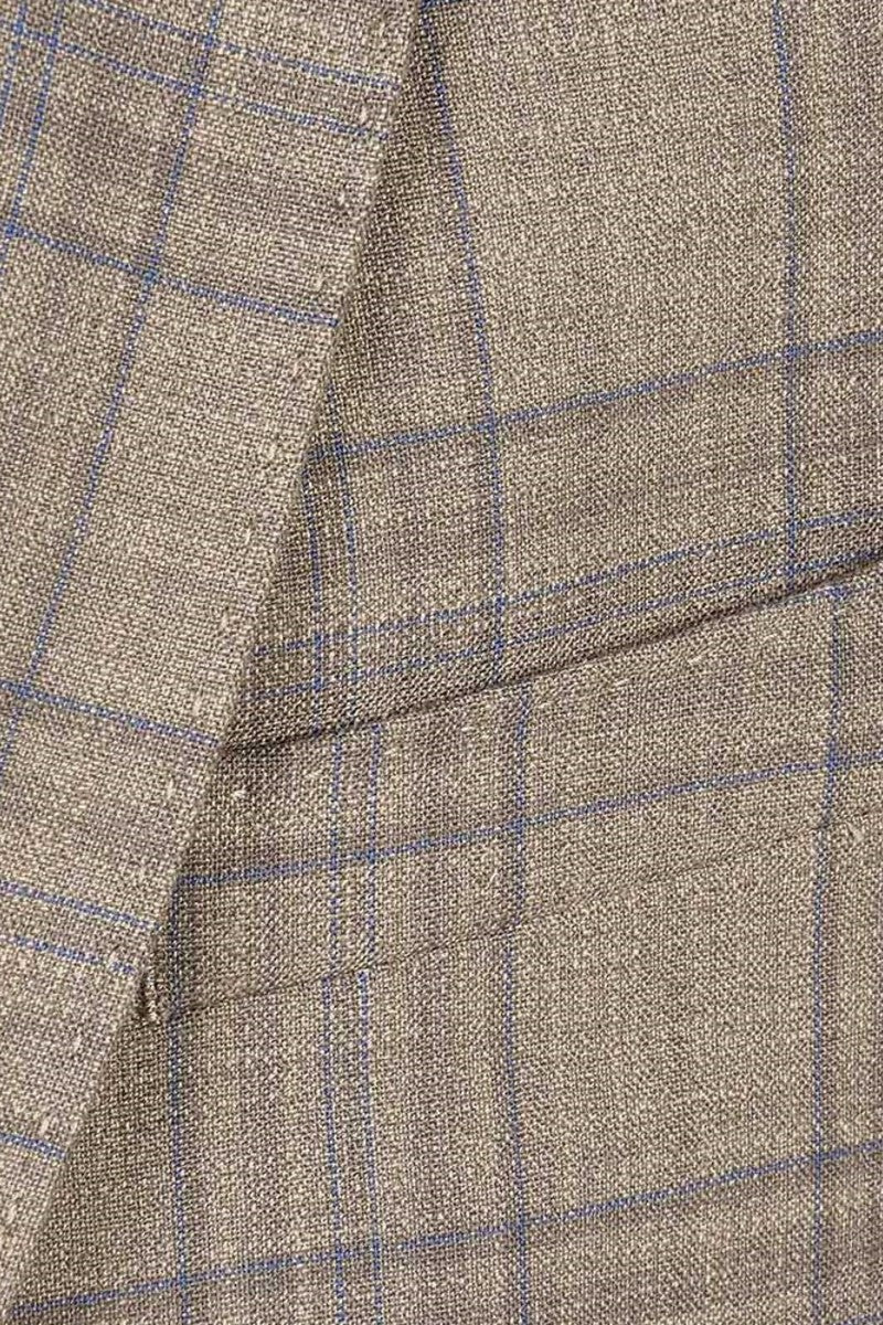 Boys Ninety78 Beige Check Blazer