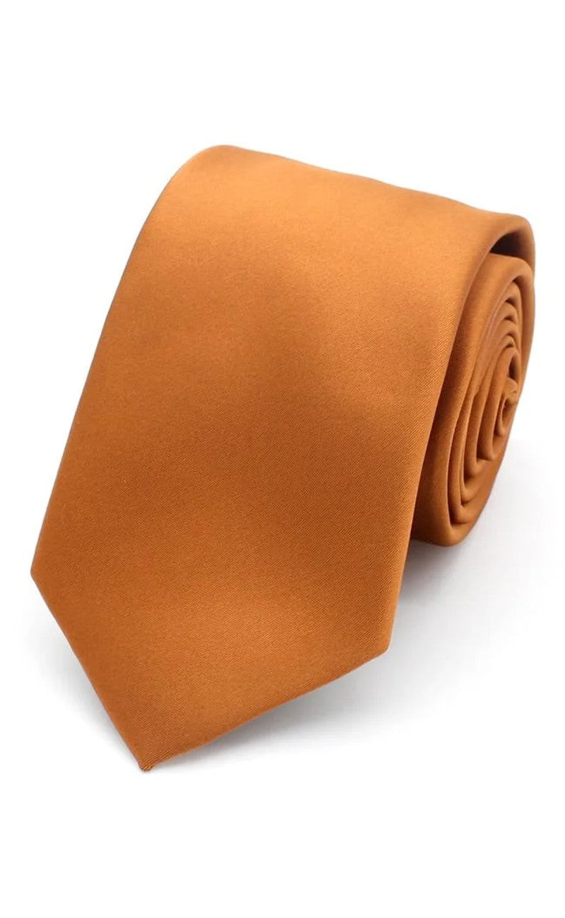 SATIN TIE - DARK COPPER