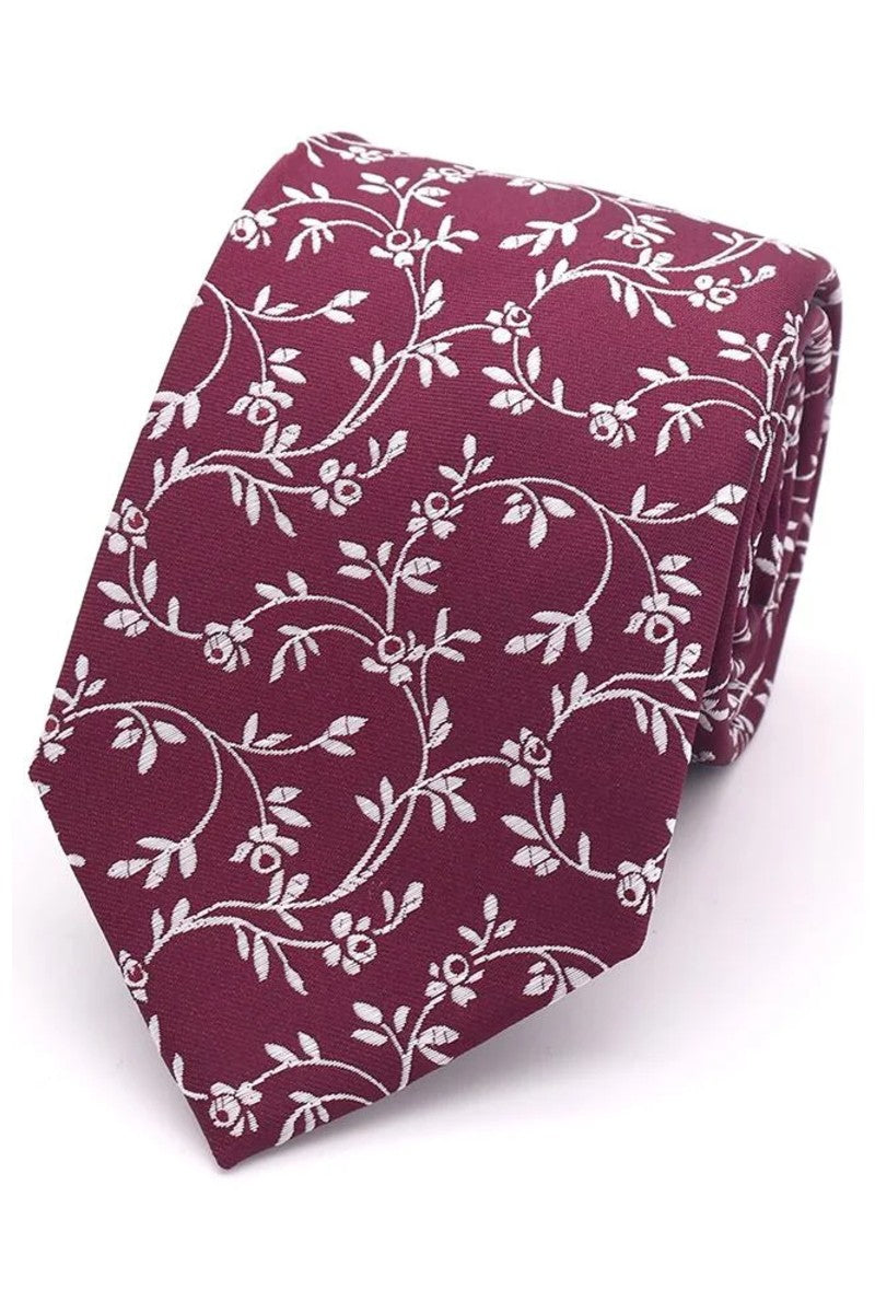 Mix-and-Match Leafy Floral Tie - Wine