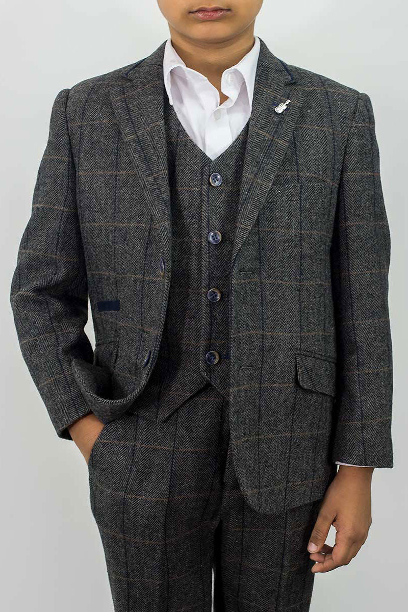 Albert Grey Tweed Boys Suit