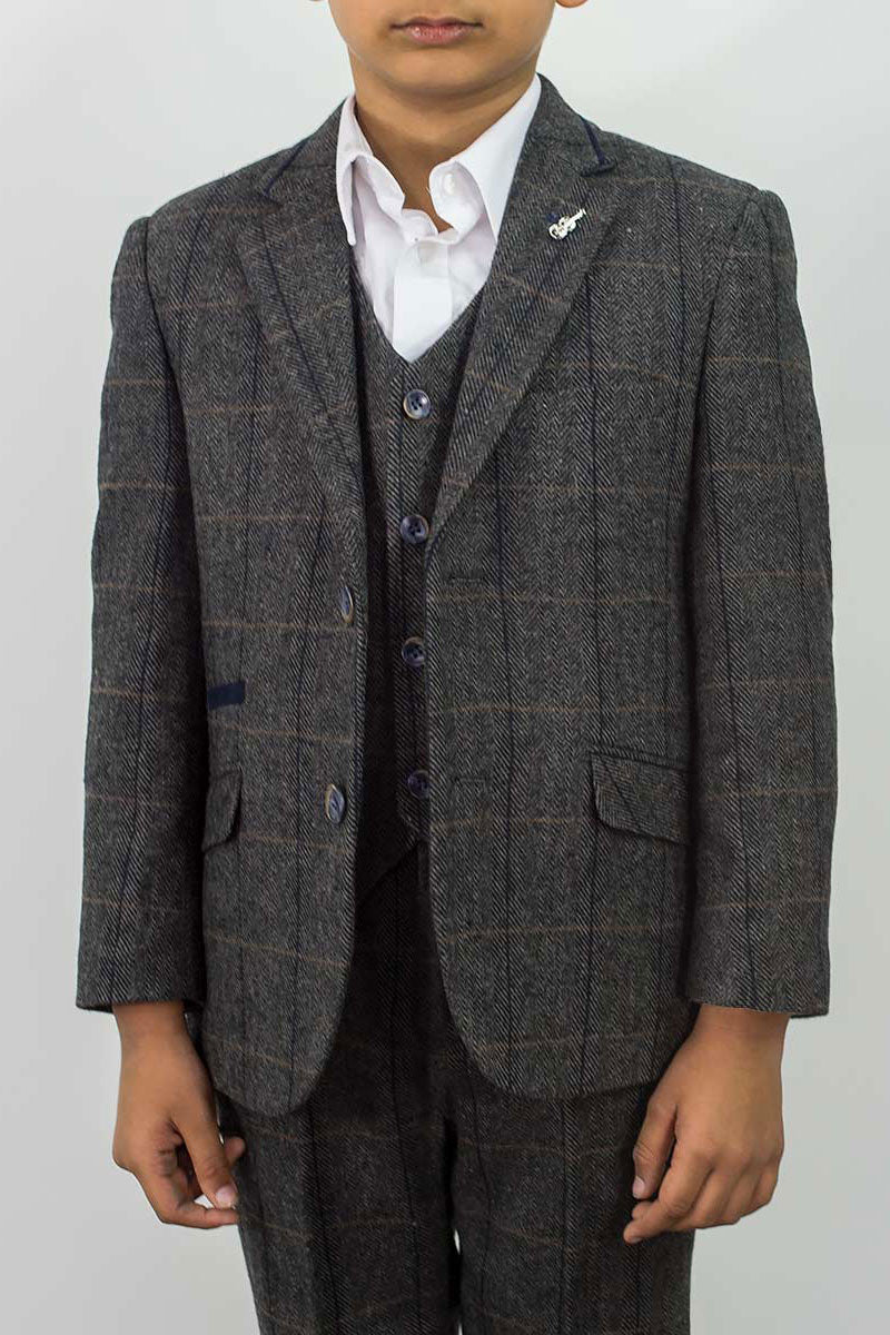 Albert Grey Tweed Boys Suit
