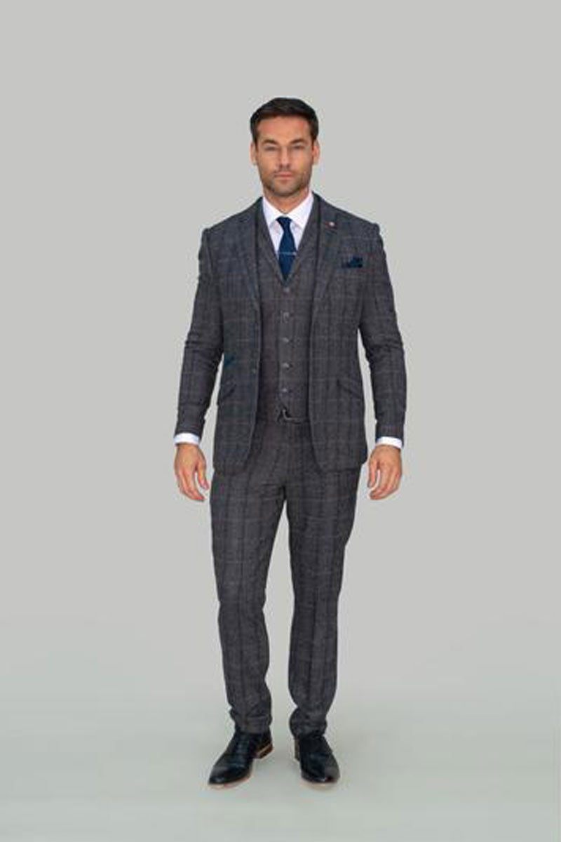 Albert Grey Tweed Check Suit