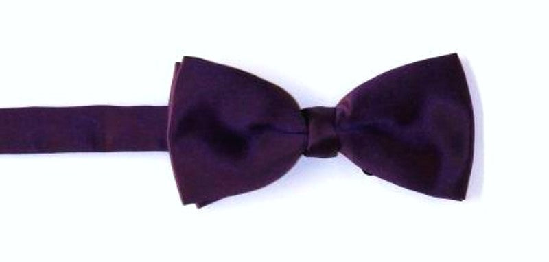 Purple Satin Bow Tie