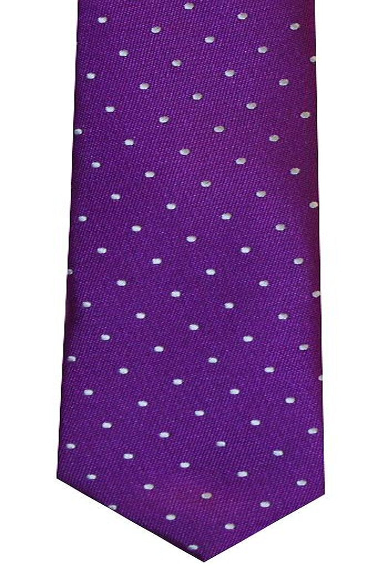 Purple Polka Dot Skinny Tie