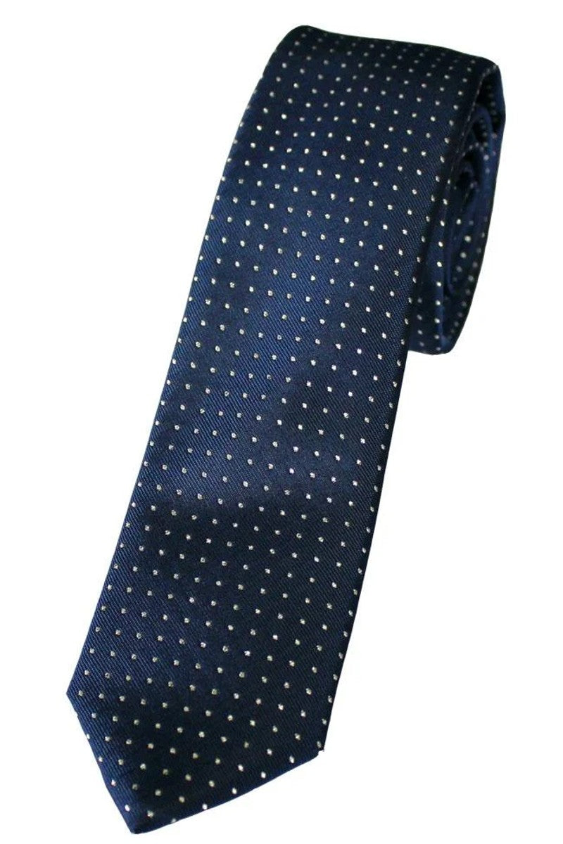 Navy Glitter Skinny Tie