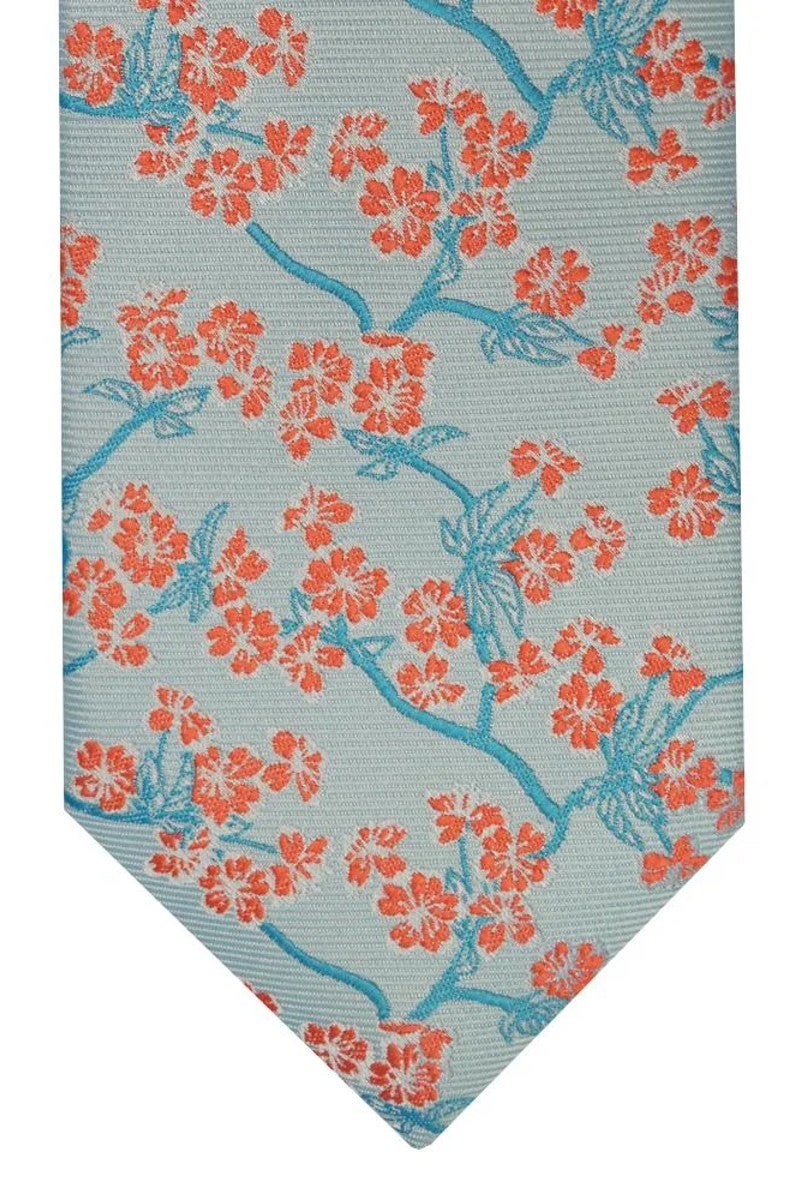 Turquoise Blossom Tree Tie