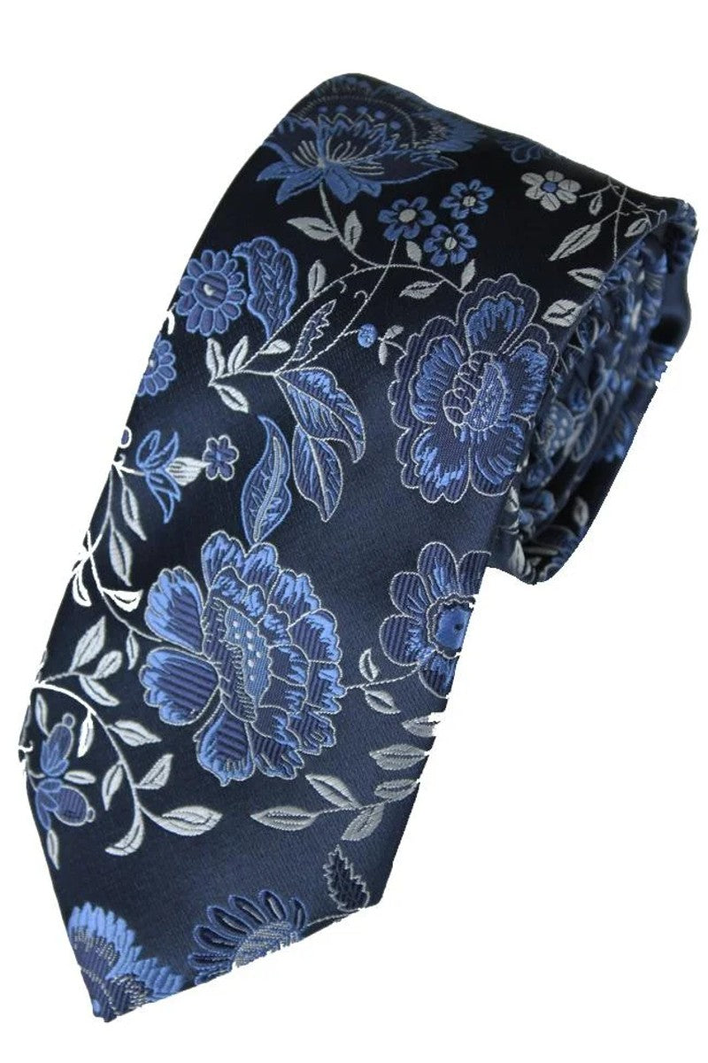 Blue Floral Tie