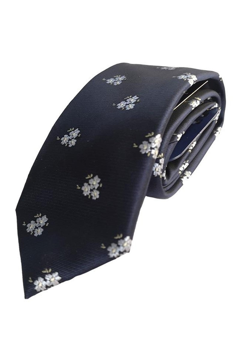 Navy Floral Tie