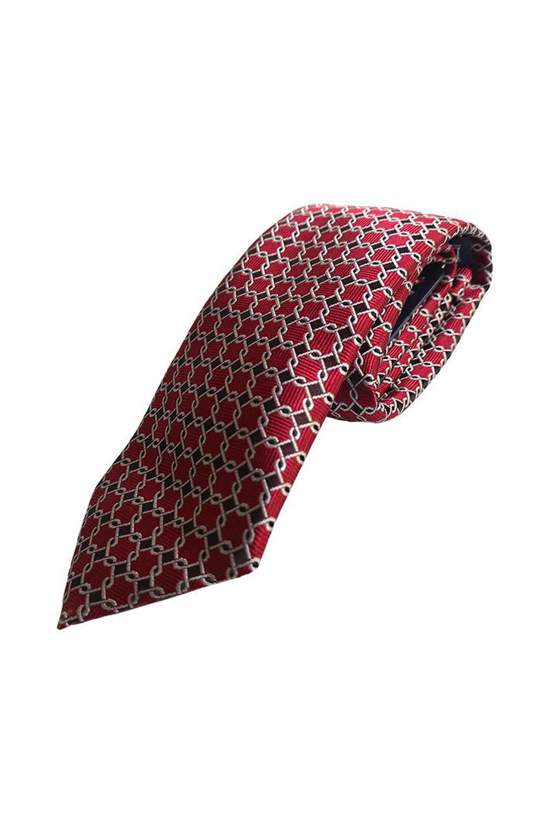 Red Chain Print Tie