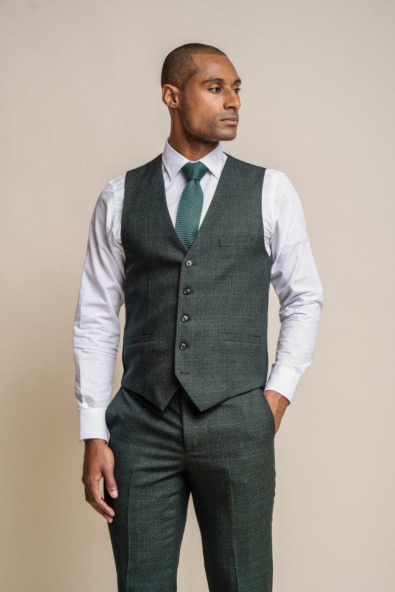 Caridi Olive Waistcoat