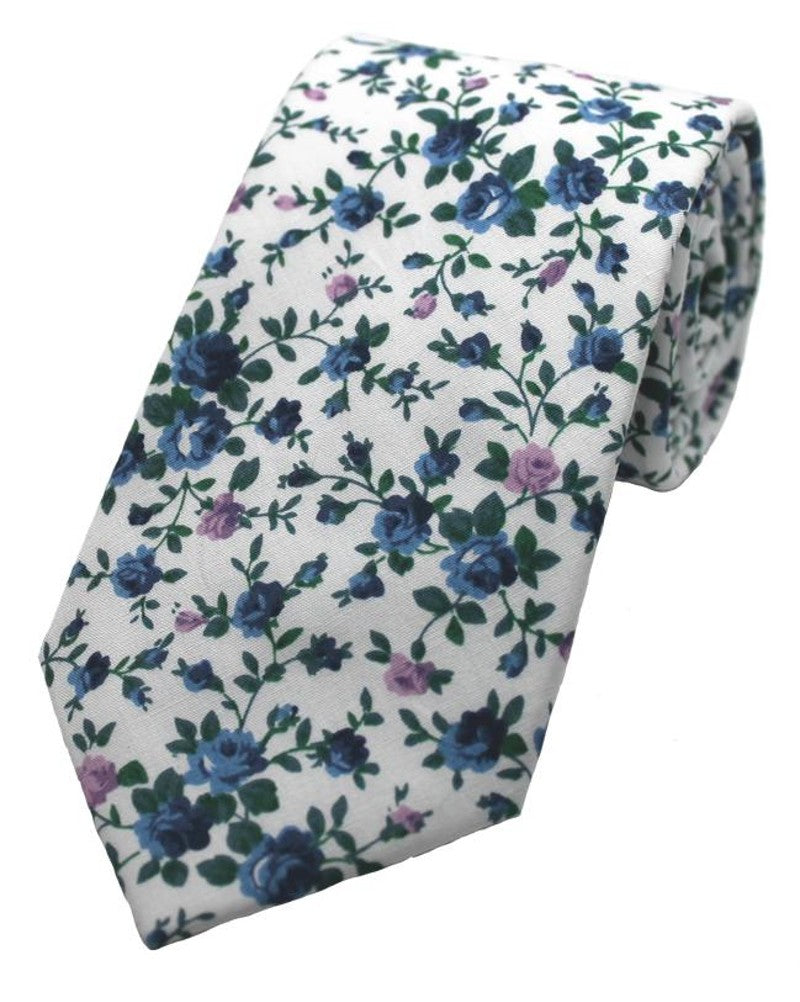 Cotton Floral Print Tie