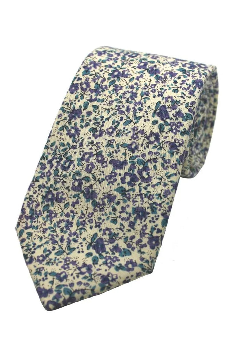 Dusky Blue Printed Tie