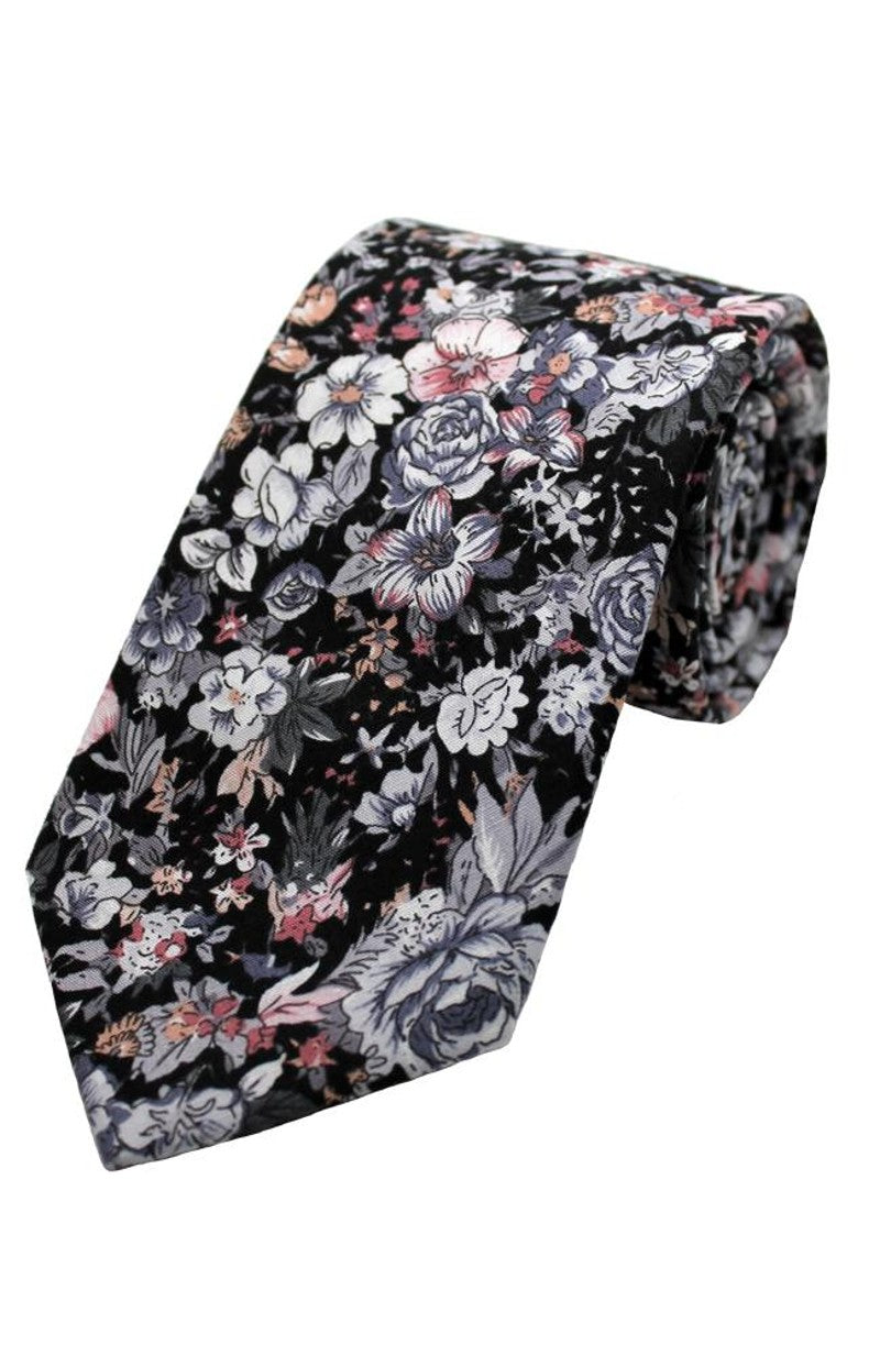 Bold Floral Print Tie