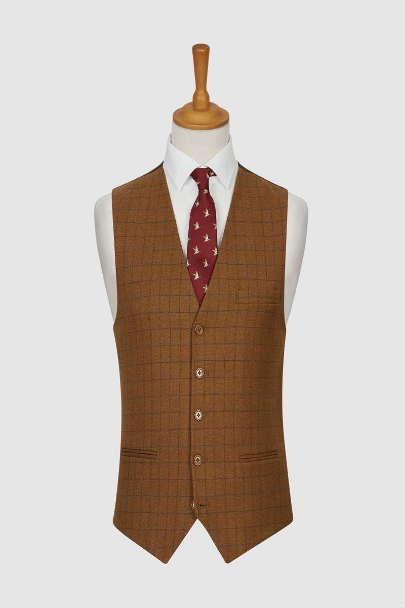 Brown Tweed Waistcoat